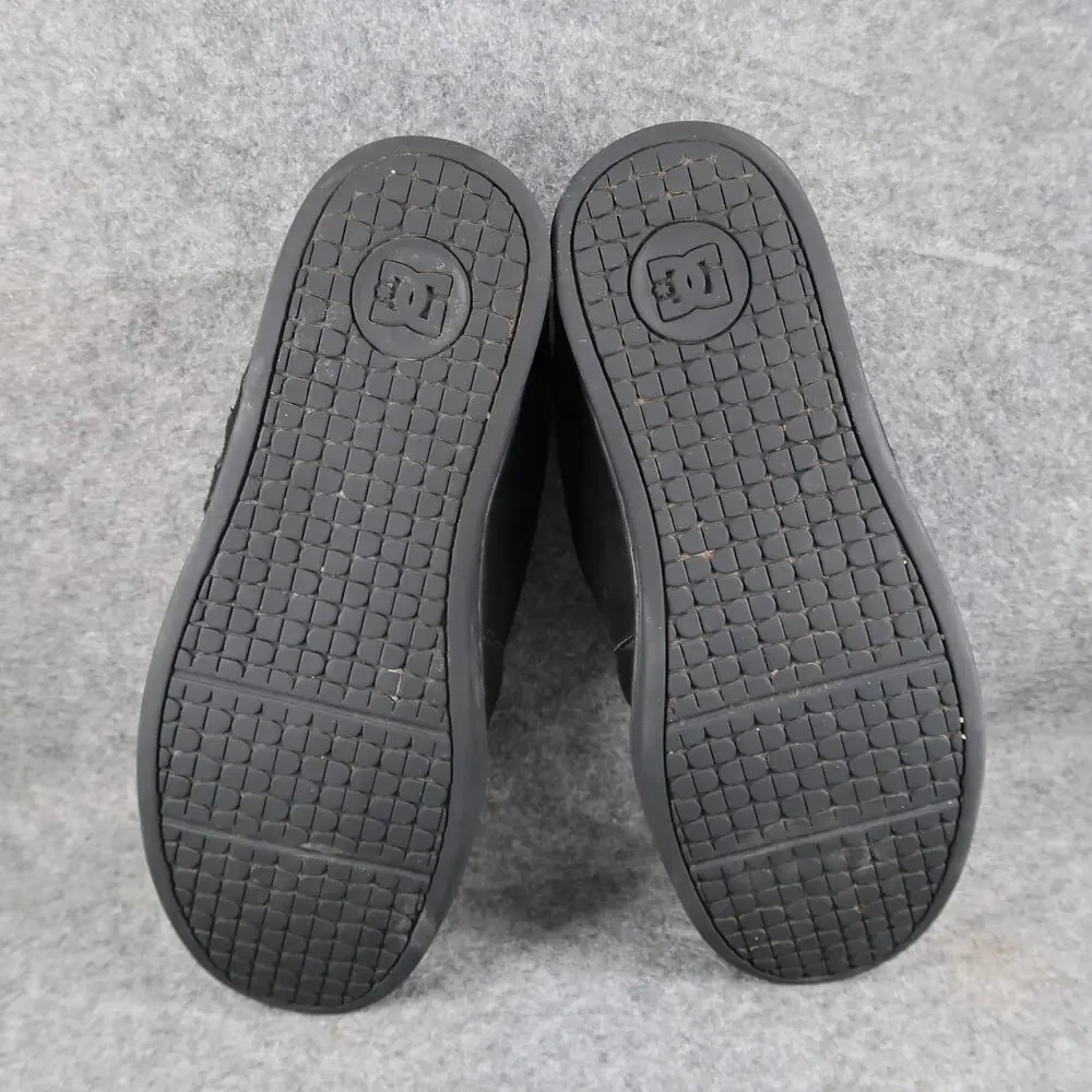DC Shoes Mens 12 Net Skate Sneakers Casual Black Leather Y2k Padded Lace Up Logo